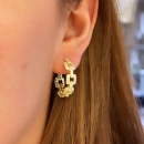 Taşlı Gurme Zincir Halka Küpe