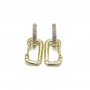 Taşlı Halka Ataç Küpe