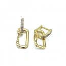 Taşlı Halka Ataç Küpe