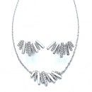Taşlı Lashes Küpe Kolye Set