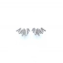 Taşlı Lashes Küpe Kolye Set