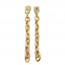 Taşlı Oval Gurme Zincir Küpe