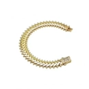 Taşlı Tırtıklı G Mln Chain Bileklik