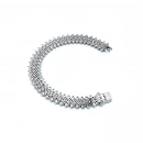 Taşlı Tırtıklı G Mln Chain Bileklik