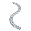 Taşlı Tırtıklı G Mln Chain Bileklik