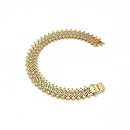 Taşlı Tırtıklı G Mln Chain Bileklik