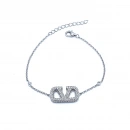 Taşlı Val Zincir Bileklik