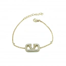 Taşlı Val Zincir Bileklik