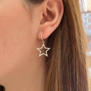 Taşlı Yıldız Küpe