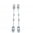 Taşlı Zincirli Messi Küpe