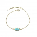 Turkuaz Mine Göz Bileklik