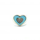 Turkuaz Mineli Kalp Yüzük