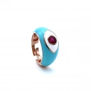 Turkuaz Mineli Ruby Göz Yüzük