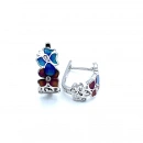 Turkuaz -Pembe Sedef Küpe