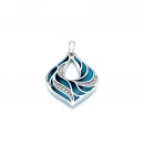 Turkuaz Yeşil Mineli Yaprak Kolye Ucu