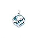 Turkuaz Yeşil Mineli Yaprak Kolye Ucu