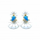 White Button Tasarım Küpe