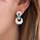 White Button Tasarım Küpe