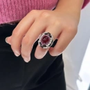 Yakut Taşlı Tasarım DGS Yüzük