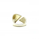 Yarı Taşlı Ayrık Yaprak Yüzük