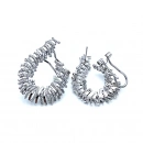 Yarı Taşlı Palmiye Virgül Küpe