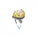 YD Damla Round Çiçek Yüzük