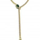 Yeşil Damla 2li Yılan Y Kolye