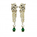 Yeşil Damla Pant Küpe