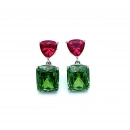 Yeşil Di Ruby Tria Küpe