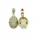 Yeşil Gözlü Yılan Küpe