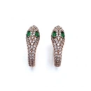 Yeşil Gözlü Yılan Küpe