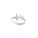 Yeşil Markiz Kelebek Duo Yüzük