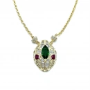 Yeşil Markiz Yılan Burgu Zincir Kolye