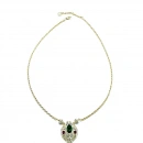 Yeşil Markiz Yılan Burgu Zincir Kolye