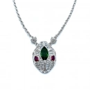 Yeşil Markiz Yılan Burgu Zincir Kolye