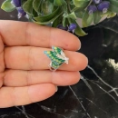 Yeşil Mineli Kelebek Yüzük