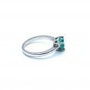 Yeşil Paraiba Kalp Tektaş  Yüzük