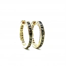 Yeşil Prenses Taşlı Halka Küpe