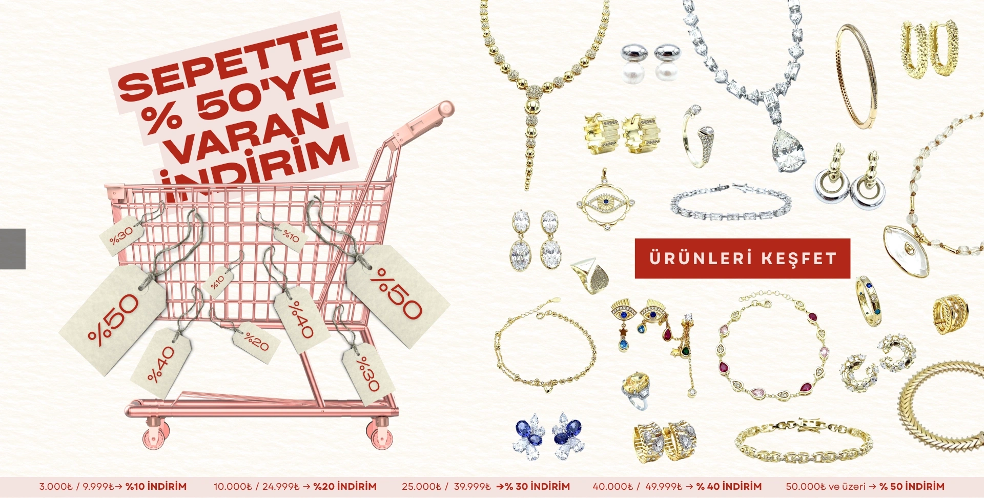 %50ye varan Sepet İNDİRİMİ