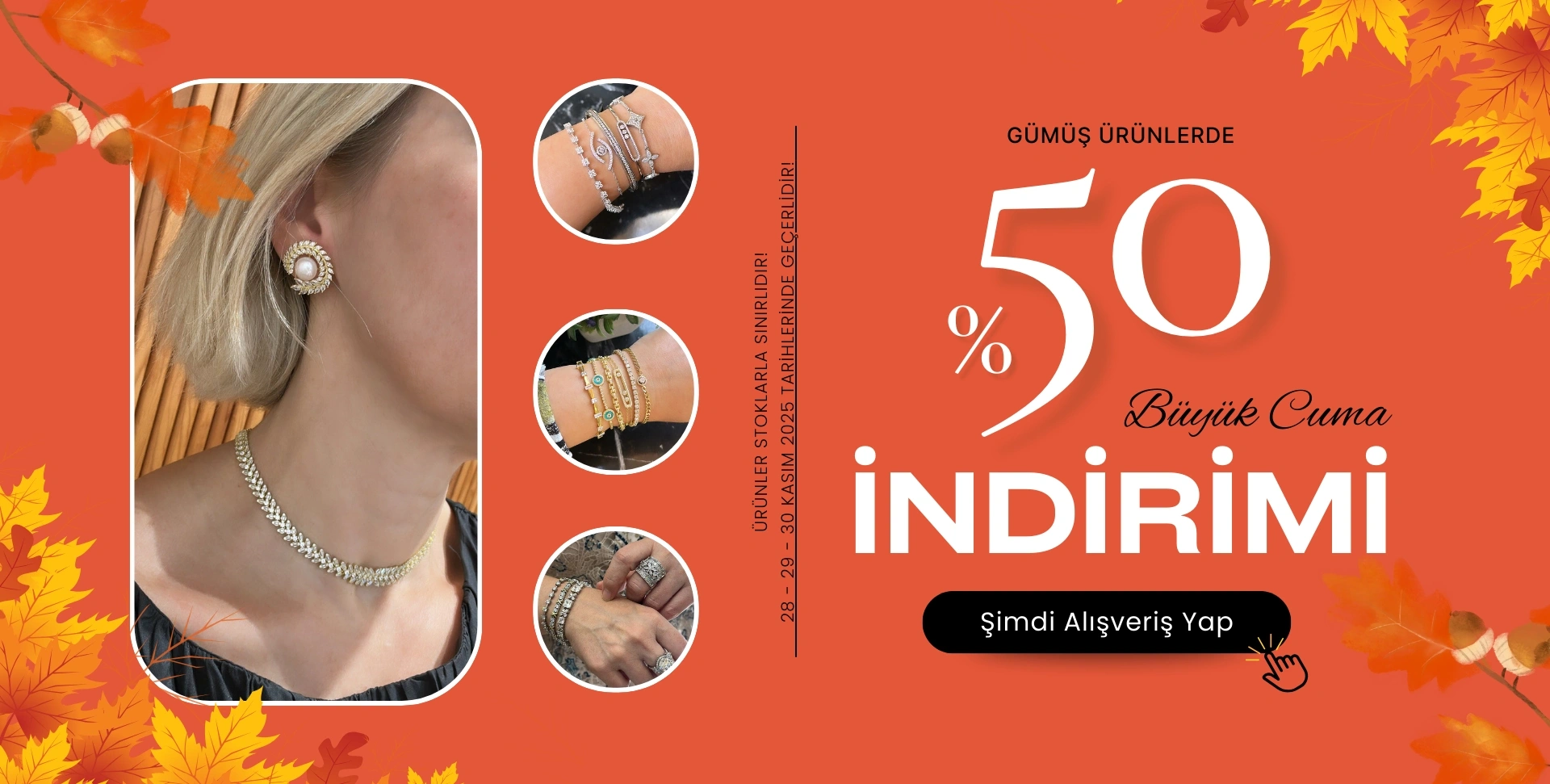 Gümüş Ürünlerde %50 Büyük Cuma İNDİRİMİ!