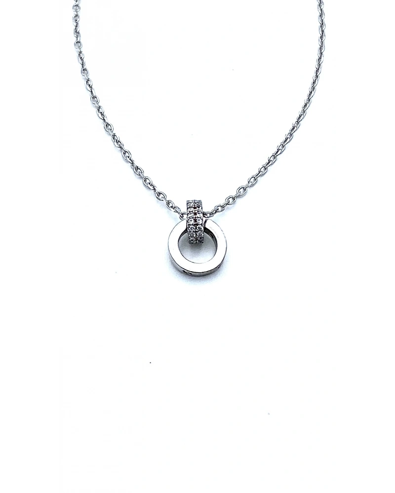 2 Halka Carti İçiçe Kolye