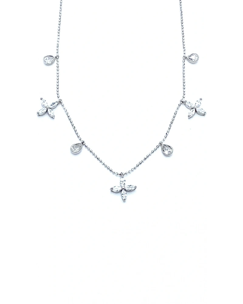 3lü Markiz Çiçek Kolye