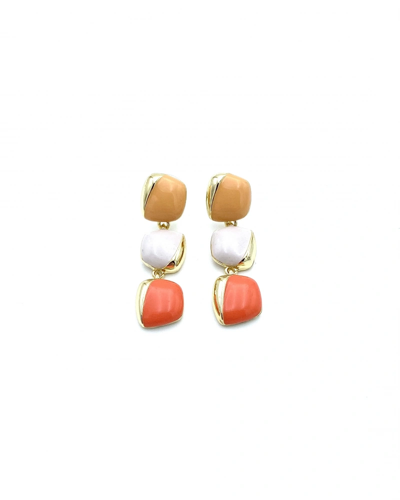 Elegant Seri 17 Tria Pebbles Somon Küpe