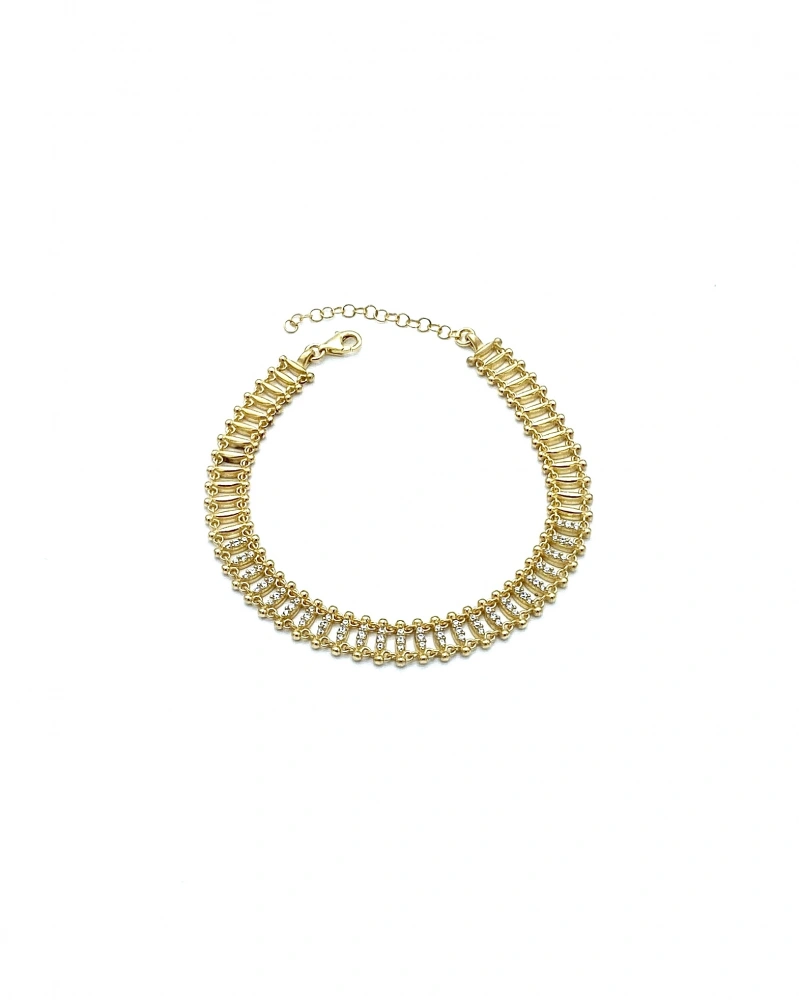 Taşlı Ladder Zincir Bileklik