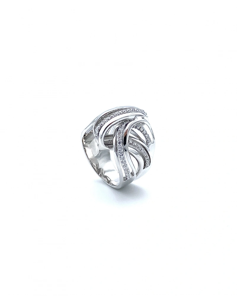 Yarı Taşlı Sarmal Yüzük