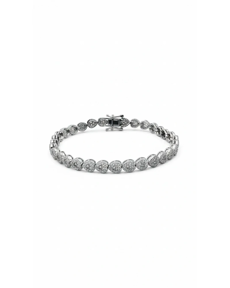 Taşlı Kalp Suyolu Bileklik