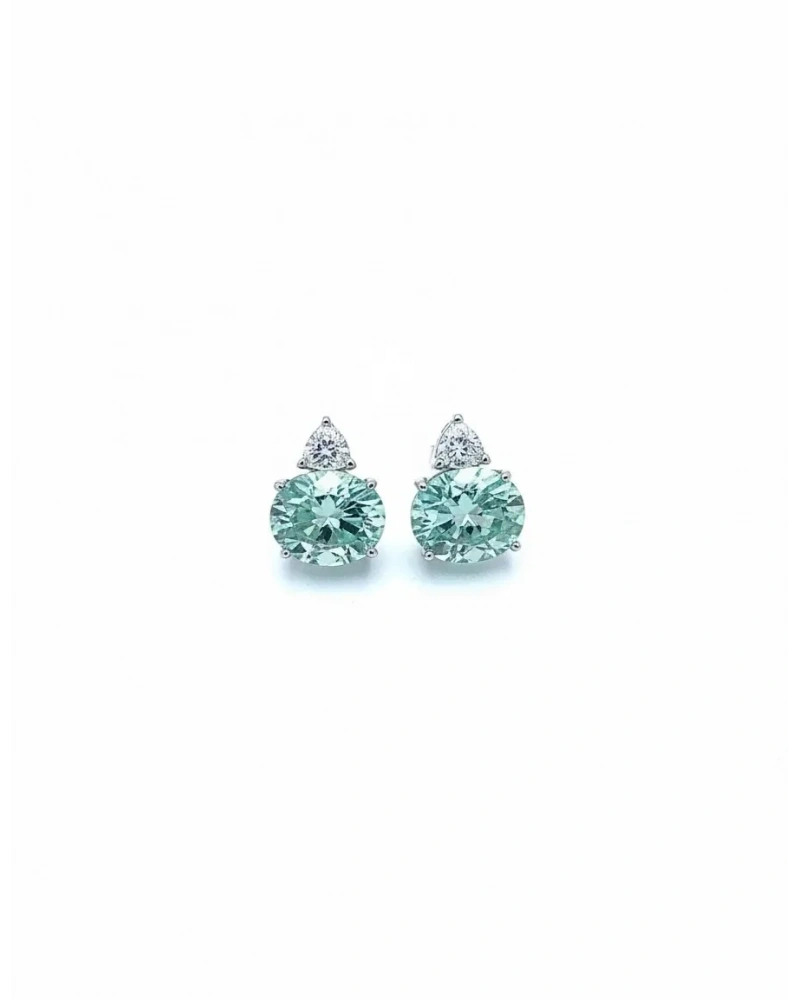 Icecut Paraiba Oval Tria Stud Küpe