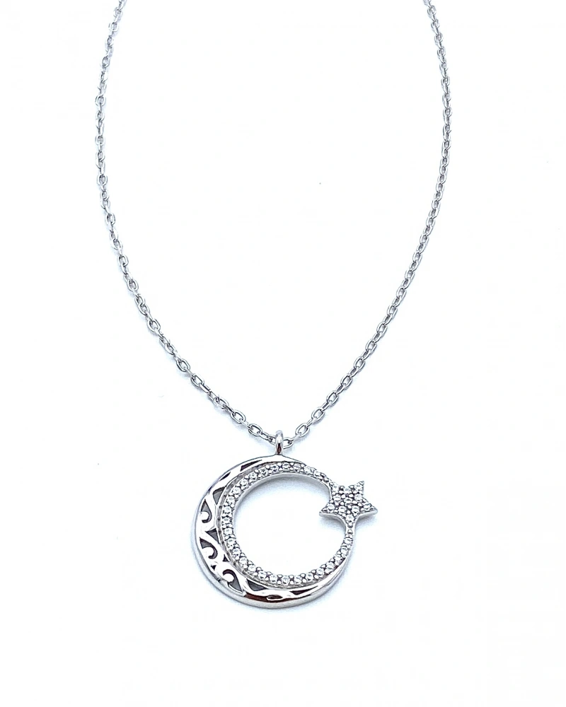 Taşlı Ayyıldız Kolye