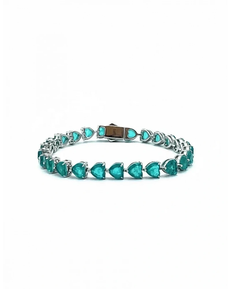 Zümrüt Paraiba Love Suyolu Bileklik