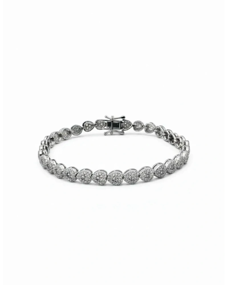 Taşlı Kalp Suyolu Bileklik